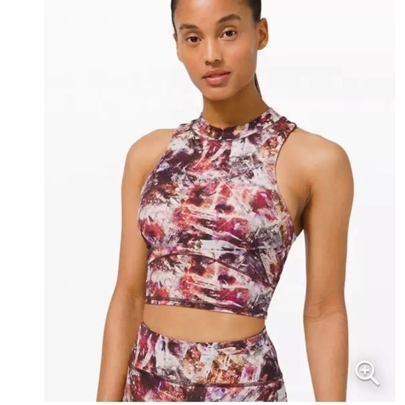 Lululemon Everlux And Mesh Cropped Tank Top 8 - Picture 5 of 13